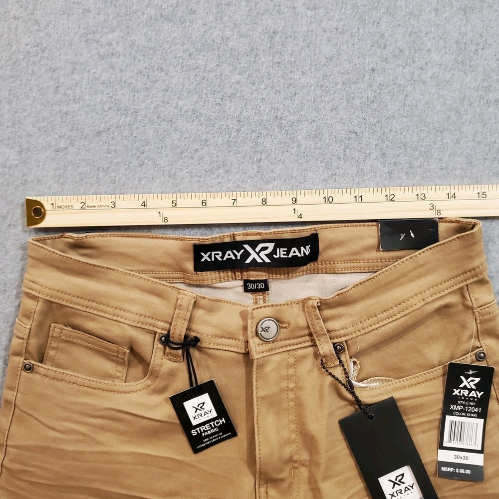 NWT XRay Jeans Men's Khaki Slim‎ Fit 5 Pockets Commuter Pants Size 30 - Picture 3 of 8